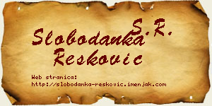 Slobodanka Resković vizit kartica